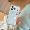 Grüne Polka Dot Runde Kante iPhone 14/13 Apple 17/16/15 PRO MAX Sturzsicheres Case