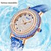 New Niche Light Luxury Full Diamond Jewelry Crystal Gem Scale Waterproof Belt Women's Watch