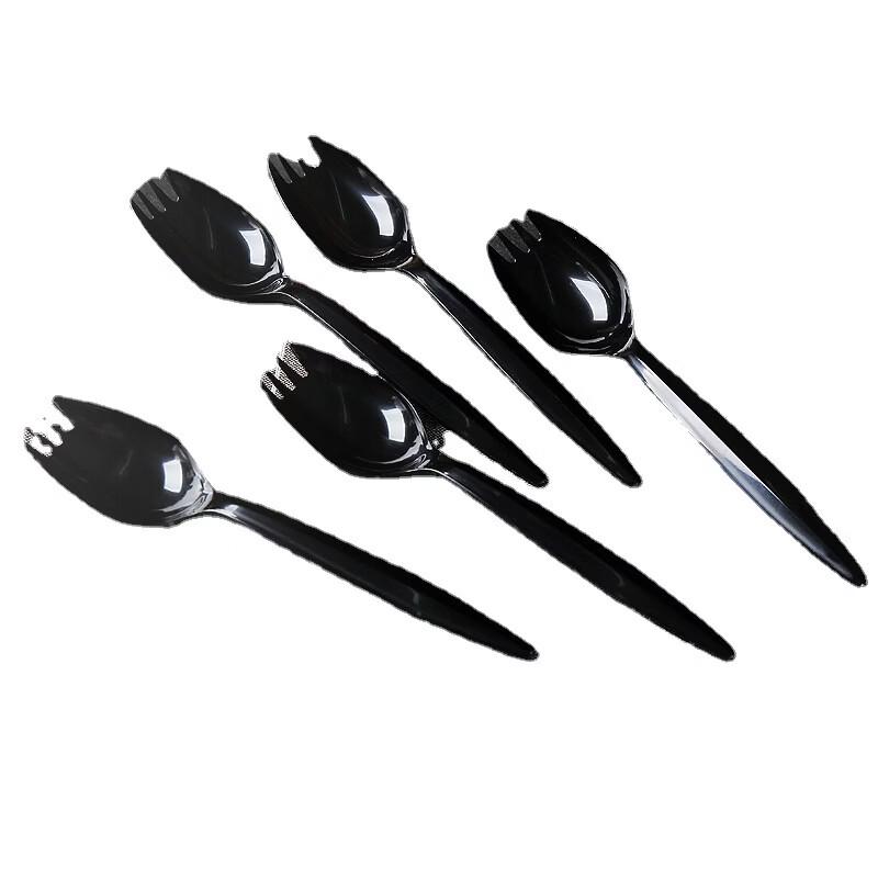 Disposable Black Plastic Dessert Forks