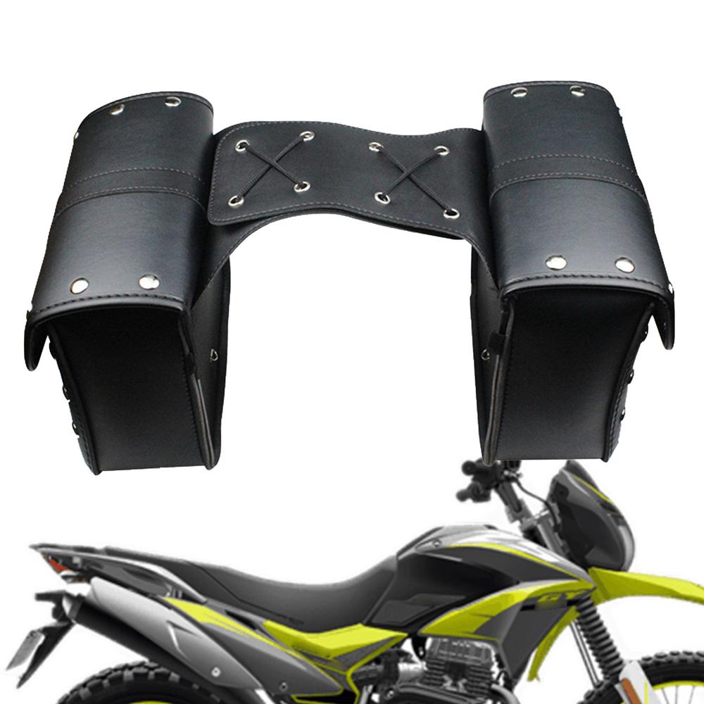 Motorrad-Satteltaschen Sattelleder Seitliche Motorradtasche PU-Leder Motorradzubehör Für Off-Road, Cruise Und Sport