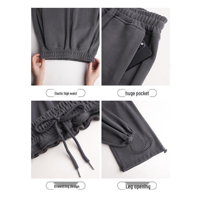 Jeanswest Women's High-Waist Loose Drawstring Casual Pants