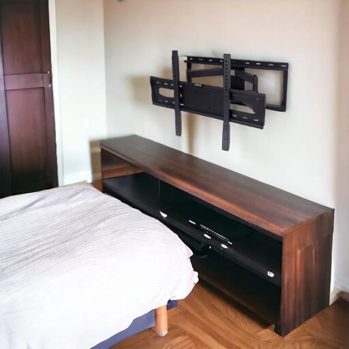 Support mural TV 30-80 Pouces 80kg VESA 600x400 mm max avec bras articulé, orientable et inclinable