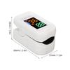 Oximeter LED Screen Fingertip Clip Type Blood Oxygen Saturation Monitor with Lanyard White