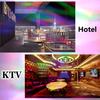 1 Set RGB Lamp Rechargeable Party Control Remote Wide Application Flicker Free Non-Glaring Rotating RGB