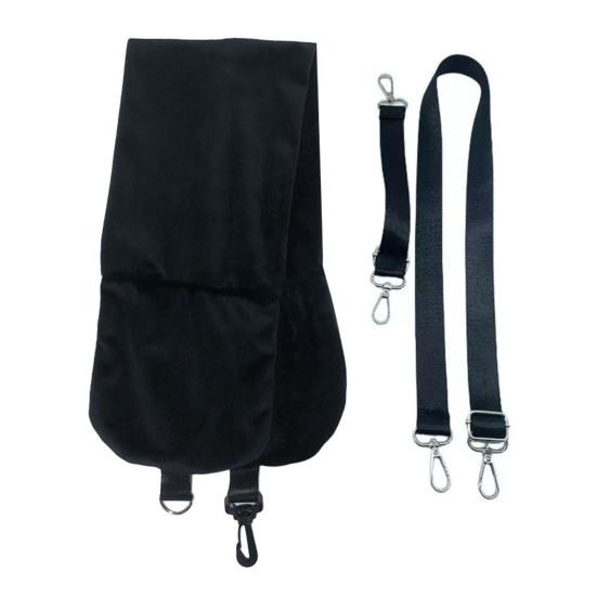 

Дорожная подушка для шеи, набиваемая одеждой, чехол для подушки на молнии, сумка для хранения с наполнителем, подушка для шеи с регулируемым ремешком для самолета чёрный