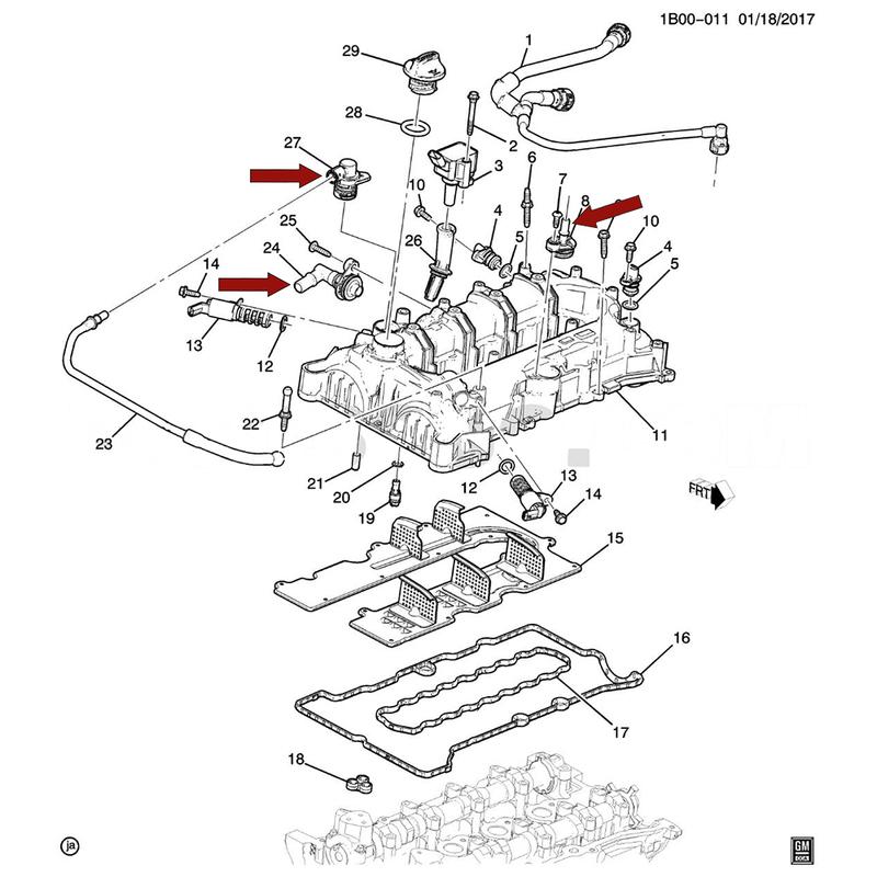 New Positive Crankcase Ventilation Valve (PCV Valve) for Chevrolet Malibu 2016-2025 OEM 12685407 12665645 12665644 12637666