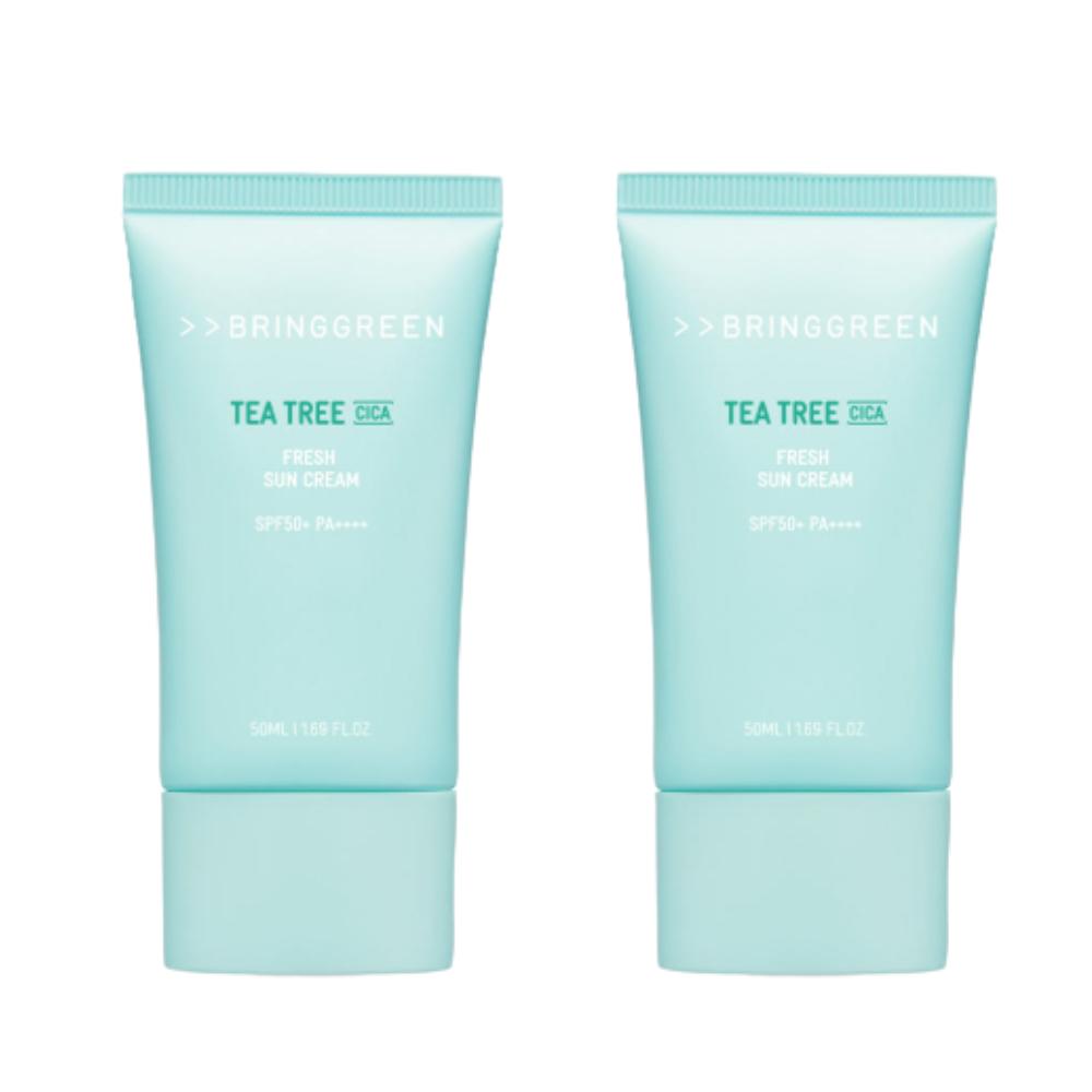 

BringGreen Tea Tree Cica Fresh Sun Cream SPF50+ PA++++ 50ml 1+1 – Soothing Sunscreen for Sensitive Skin