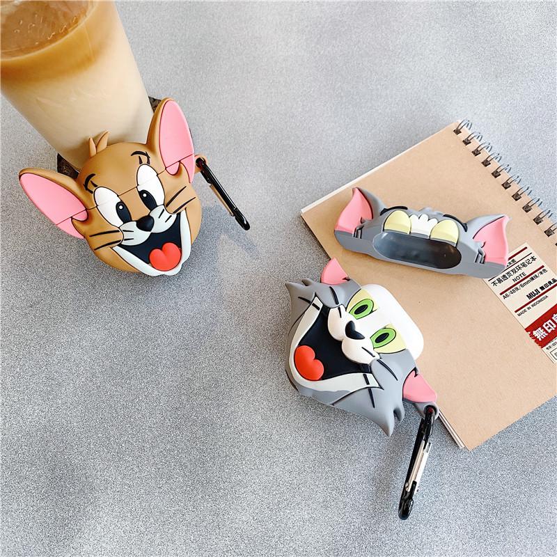 Cat and Mouse AirPods 4th Generation Pro2 Protective Case Apple 1/2/3 Generation Wireless Bluetooth Headset Couple