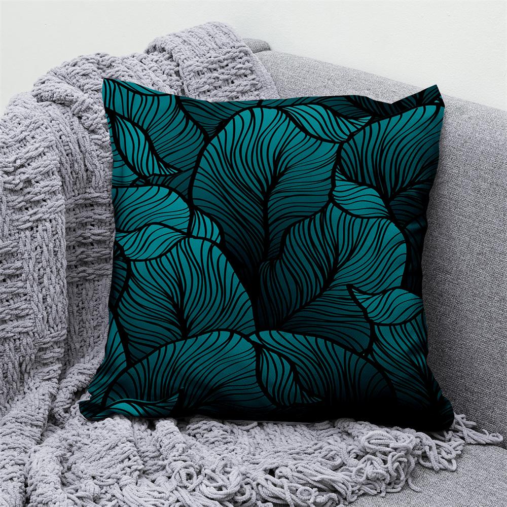 Gold Green Printed Pillowcase Car Sofa Home Decor Modern  Ginkgo Leaf  Decorative Cushion Cover