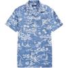 Polo Tropical Print Cuban Collar Linen Blend Short Sleeve Shirt Men Shirts 710802647-001