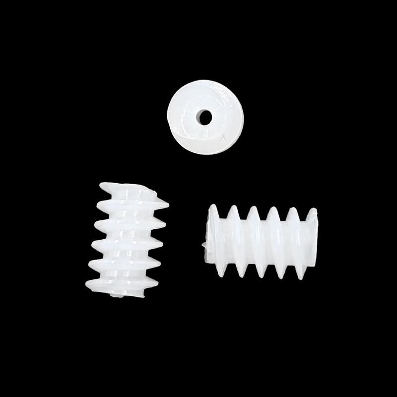 W3.5x5mm 0.8A 0.3M Worm Pinion Hole 0.75mm Plastic Helical Gear Aircraft Toy Accessories Technology Parts