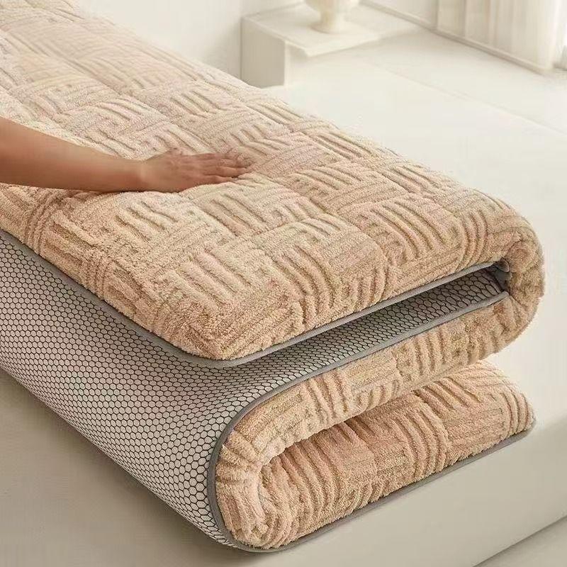 Lambswool mattress, home soft mattress, bedroom mattress pad, winter thickened warm milk fleece mattress