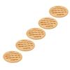 5 Pcs Bamboo Hot Pad Table Mat Bamboo Trivet Pot Mat Heat Resistance for Hot Dishes Pot Bowl Teapot Round 18CM
