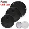 Non-slip 4/6/8 Inch Round Deck Cover Yacht Inspection Hole White Black Hatch Hand Hole Covers Inspection Work Cover Hatch
