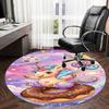 1PC Unicorn Donut Non-Slip Floor Round Carpet, Office, Family, Bedroom, Large Area Rug Indoor Rugs,  Durable PolyesterH0338