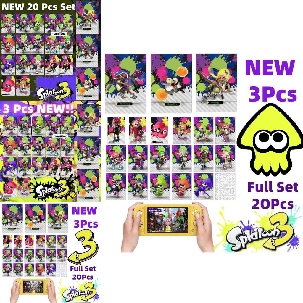 Splatoon3 Sada karet Amiibo Jet Warrior pro Nintendo Switch Limitovaná edice Včetně karet s oblečením