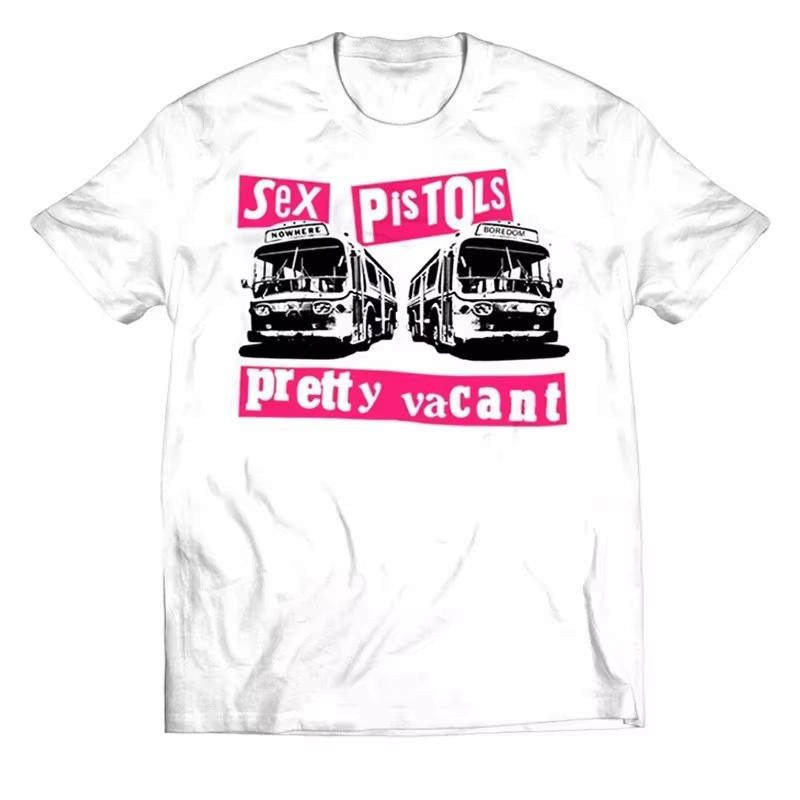 2026 Sex Pistols Pretty Vacant Comfortable Breathable High Quality Rock Theme Cotton Oversized Unisex Streetwear High Quality