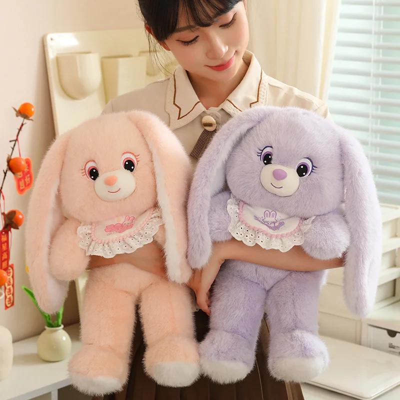 Cute Rabbit Plush Toy Soft Stuffed Long Ears Bunny Doll Funny Baby's Sleeping Companion Delicate Home Decoration Kids Gifts