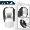 TUCKBOLD Automatic Manual Gear Shift Knob for Lexus ES350 Gearbox Stick Shifter Lever Black Silver Tone Plastic and Perforated Faux 1pc Knob,