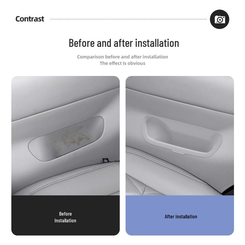 Fits 26 Leapmotor D99 Models: Three-Row Car Door Storage Box with Anti-Slip Silicone Mat.