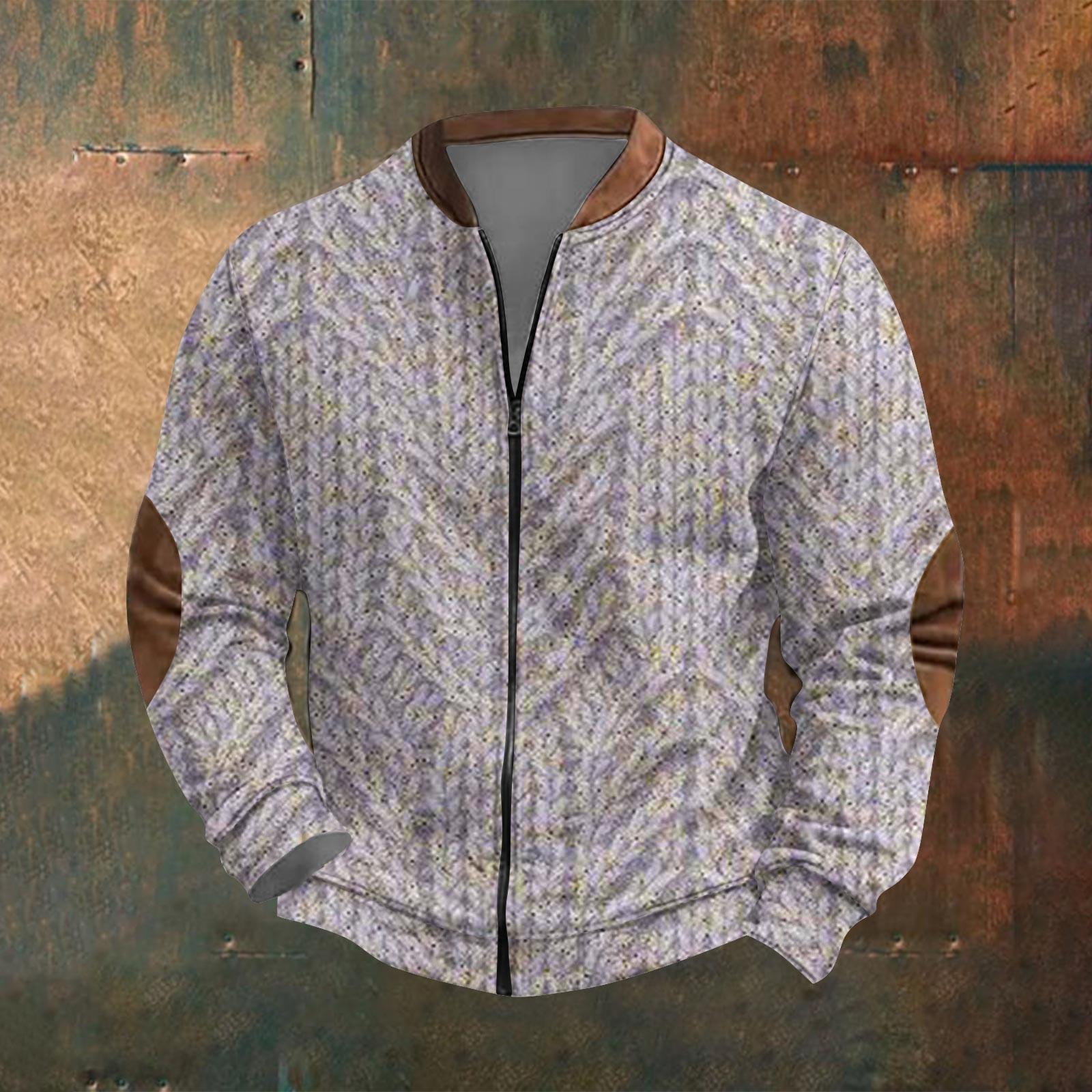 

Мужская повседневная толстовка в стиле ретро с градиентным принтом L