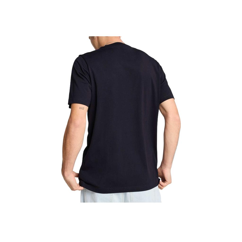 Puma Solid Color Logo Comfortable Fashionable Versatile Short Sleeve T-Shirt Men tops Black 690409-16