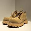 Thick-Soled Big Yellow Boots Increase Height, Winter Velvet Martin Boots Are Popular, Outdoor Derby Shoes, High-Top Leather Shoes, Men'S Big Head