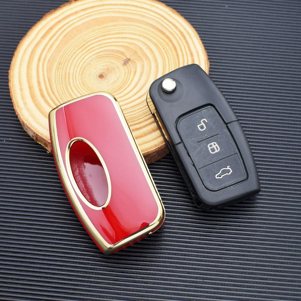 Shell Fob TPU Car Soft Folding Key Case Holder Full Cover For Ford Focus 2 Falcon Escape Galaxy Kuga B-Max C-Max Ecosport Fiesta