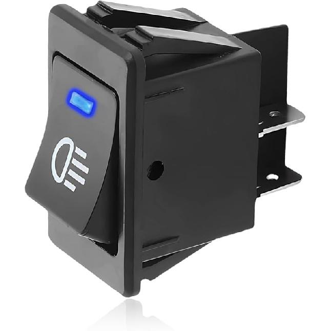 Fog Light Toggle Rocker Switch, 12V 35A 4 Pin SPST ON Off LED Fog Light Rocker Switches, Universal Automotive Rear Front Fog Lamp Toggle Switch for