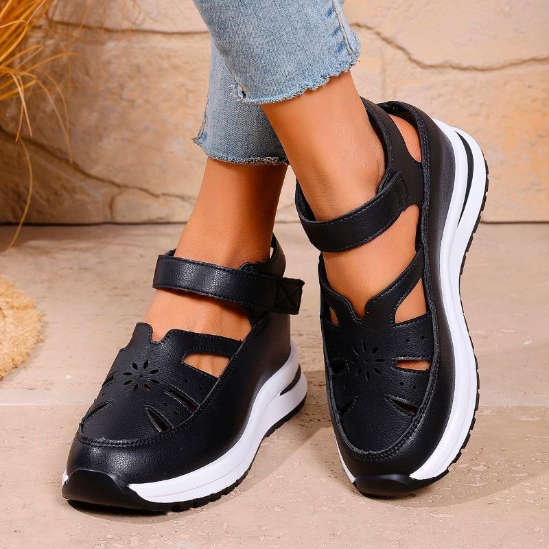 Fashion 2025 New Summer Closed Toe Women's Sandals Fashion Plus Size Casual New Hollow Out Light Comfortable Platform Sandals Zapatos