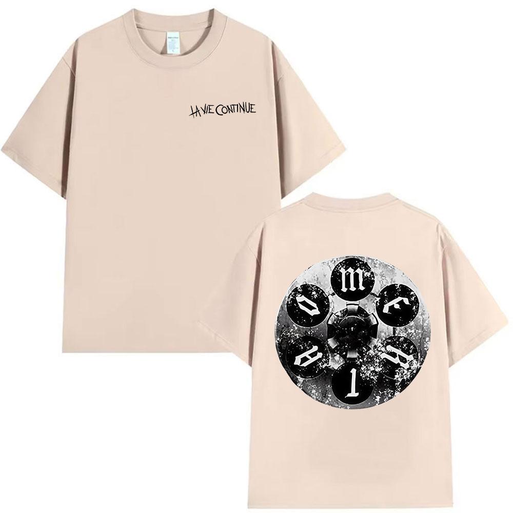 Rapper La Vie Continue Maes Album 2025 Merch T Shirts Men's Hip Hop Retro Style Short Sleeve T-shirt Pure Cotton Tees Streetwear