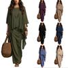 Set Rochie Maxi Dintr-un Material Subțire (Șifon) cu Șal Wrap pentru Femei, pentru Vacanța de Vară