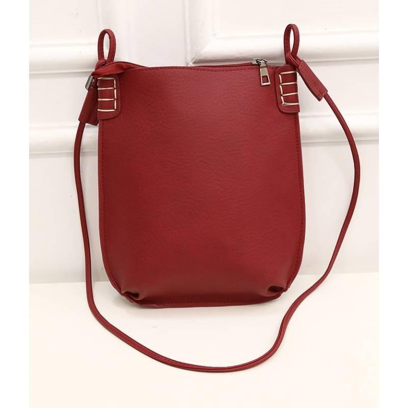 Vintage Style Womens Pu Leather Handbag Small Bucket Crossbody Bag For Fashionable Women