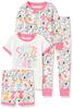 Pajama Set Brand Spotted Disney Marvel Star Wars Girls Dalmatians Snooze 150 [Amazon Essentials] 4-Piece (Formerly Name Zebra)