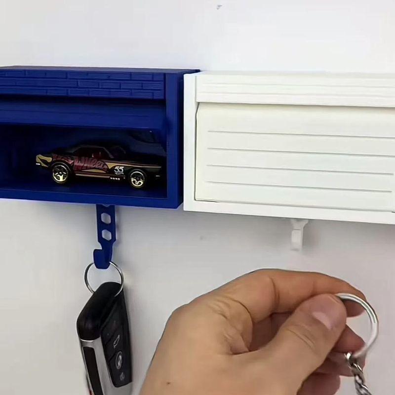 3D-gedruckter Schalter Garagen-Schlüsselanhänger Schlüsselanhänger Wandhalterung Modell