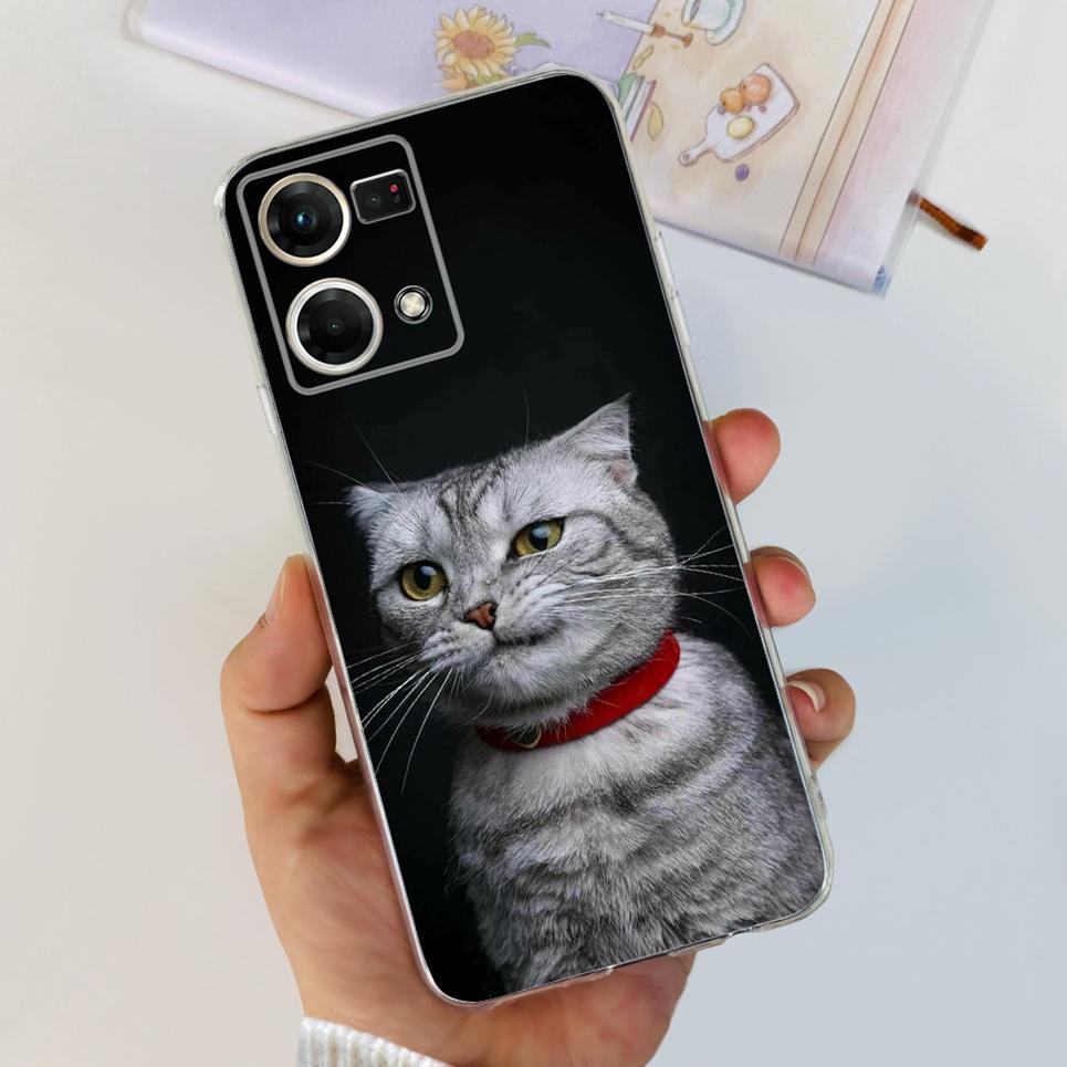 For Oppo Reno7 4G Case CPH2363 Oppo Reno7 Lite 7Z Lovely Painted Cover Soft TPU Phone Case For Oppo Reno 7 5G 7Pro Back Cover
