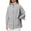 Fashionable Women's Casual Woolen Coat Single Breasted Cardigan Top For Women