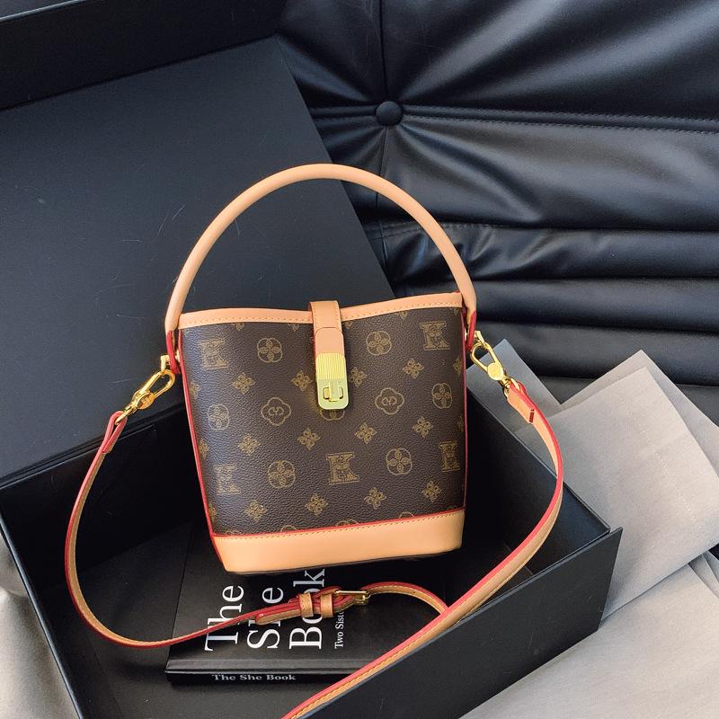 2025 Vintage Print Bucket Bag: Luxury Large Capacity Crossbody & Shoulder Handbag for Women