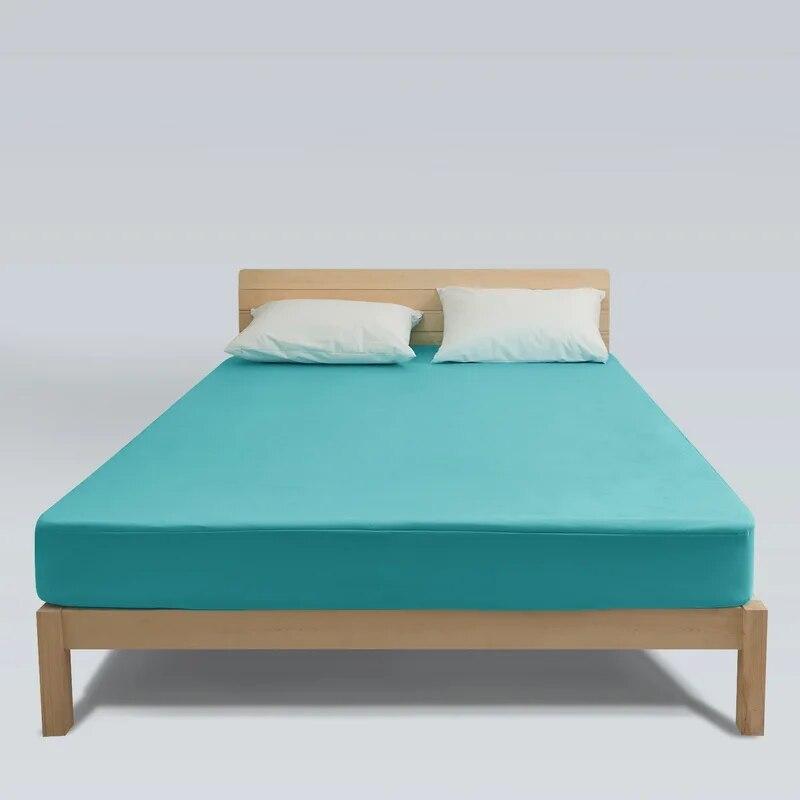 

Однотонное водонепроницаемое покрывало для матраса из микрофибры, защитный чехол, водонепроницаемая простыня, матрас против клещей 160x200 см 80x200x30cm