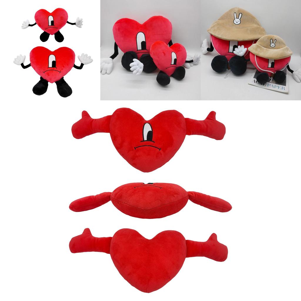 Un Verano Sin Ti Bad Bunny Plush Toy Soft And Durable Heart-shaped Pillow For Kids And Adults