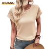 Women's Fashion Casual O-Neck Short Sleeve Blouses & Shirts