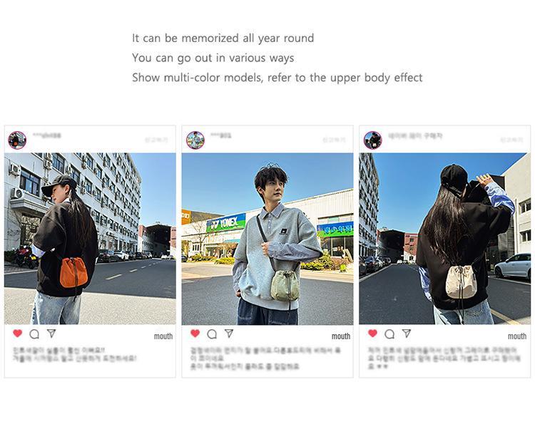 Unisexová lehká ležérní crossbody taška ve tvaru knedlíku pro dojíždění a venkovní aktivity