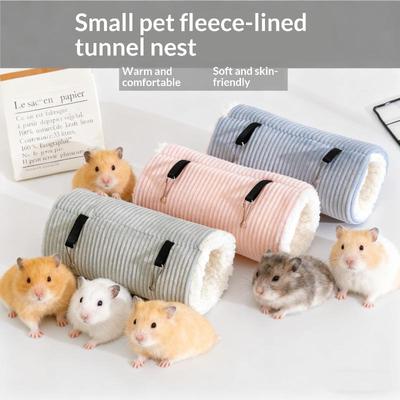 Small Pets Channel Thickened Plush Warm Nest Small Animal Hanging Nest Bags Pet Hamster Winter Sleeping Bed Bag Pets Supplies