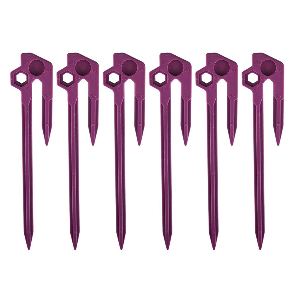 6Pcs Tent Pegs Tent Stakes Pegs Floor Nails Heavy Duty Awning Pegs for Camping Hiking Traveling Beach and Outdoor
