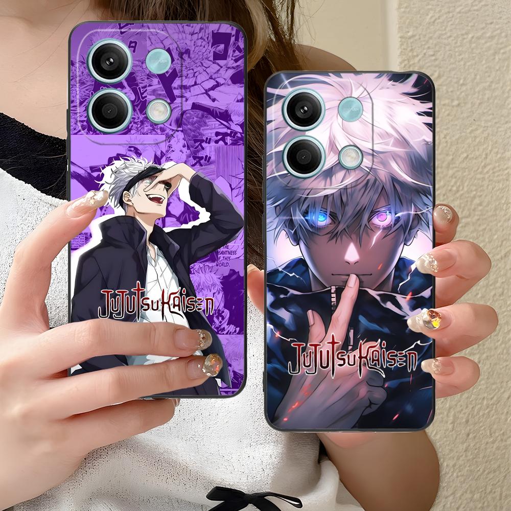 Jujutsu Kaisen Satoru Gojo Phone Case for Xiaomi Redmi 15 14 13 12 A5 3 2 1 C Plus 4G 5G Colorful Printing Cover Cover Pretty