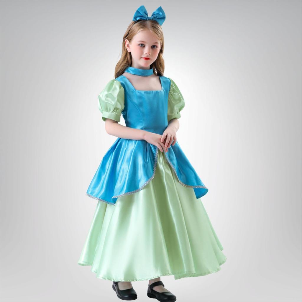 Milky Time Halloween Cosplay Cinderella, Drizella, and Anastasia Sister Dresses for Kids (Drizella, Size 120)