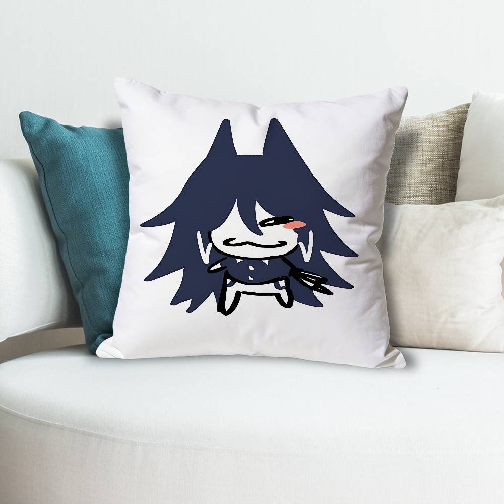 Meme Miss C-Circle FPE Polyester Printed Pillow Cover Square 30 40 45 50 60 65 cm Soft for Sofa Bed Car Home Decor