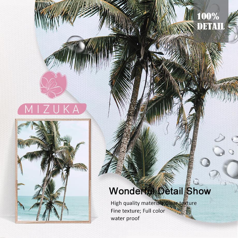 Nordic Landscape Palm Tree Beach Watchtower Wall Nature Art Posters Prints Pictures For Living Room Canvas Painting Home Decor