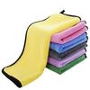 Dual-sided Water-Absorbing Coral Fleece Car Cleaning Towel with Edge Wrapping