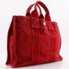 HERMES Deauville PM Handbag Red canvas Women Used